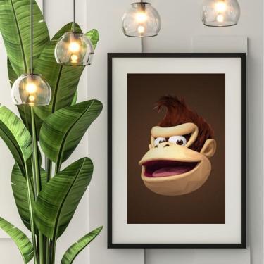 Imagem de Quadro Gamer Donkey Kong - 60x48cm