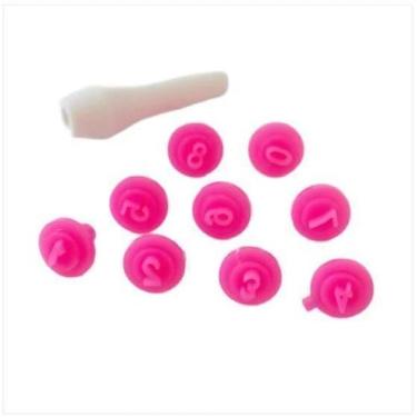 Imagem de Carimbo Marcador Números - Kit com 10 Unidades - Genérica