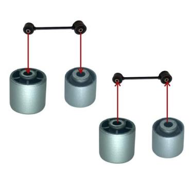 Imagem de KIT 08 BUCHA SUSPENSÃO TRASEIRA PAJERO TR4 02/15, iO 99/02 MOBENSANI -