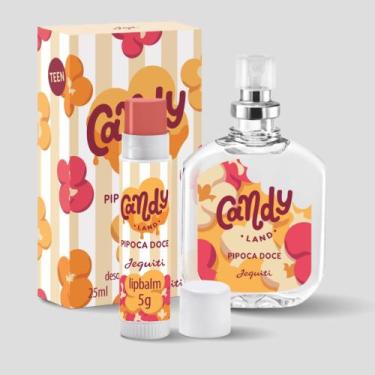Imagem de Kit Presente Jequiti Candy Land Pipoca Doce  Colônia 25ml + Lipbalm 4g
