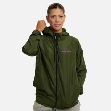 Imagem de Jaqueta Corta Vento Impermeável Feminina Verde WSS Never Give Up!-Feminino