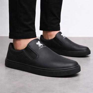 Imagem de Tênis Casual Masculino Slip On Calçe Facil Polo CWB Adulto e Infantil Street 02-Masculino