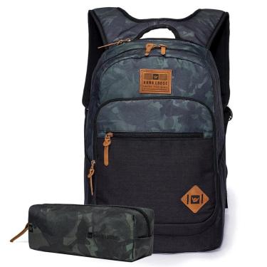 Imagem de Mochila Hang Loose Preto Camuflado Viagem e Escolar Resistente-Masculino