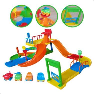Imagem de Pista Carrinhos Corrida Brinquedo Infantil Criança Presente - VarieCom