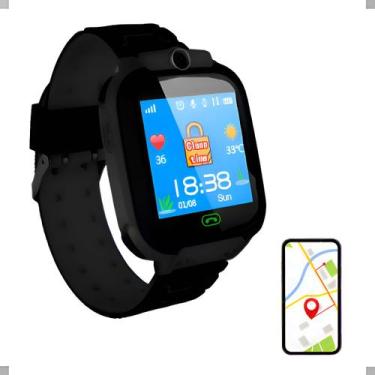 Imagem de Smartwatch Infantil Howear GPS Rastreador Chip 2G e Câmera cor:preto, 