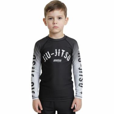 Imagem de Rash Guard Infantil Menino Compressão No Gi Gorila Jiu Jitsu Manga Lon