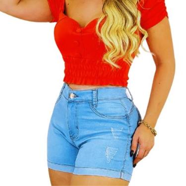 Imagem de Short Jeans Feminino Valoriza a Silhueta Liberdade ao Movimento Modern