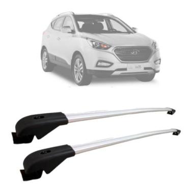 Imagem de Rack De Teto Travessa Hyundai IX35 2010 a 2021 Aluminio MN-1009 Preto 
