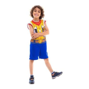 Imagem de Fantasia Woody Regata Curta Cowboy Toystory Macacão Infantil - Regina,