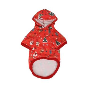 Imagem de Hoodie Festivo De Natal Para Animais De Estimação, Roupas De Festa Par