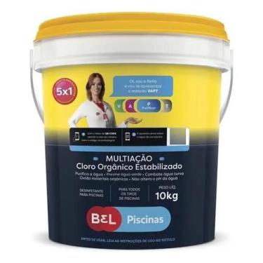 Imagem de Cloro Multiação 5x1 Orgânico Estabilizado 10kg para Tratamento de Pisc