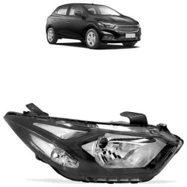 Imagem de Farol Dianteiro Onix Prisma LT LTZ 2017 A 2019 Máscara Negra - Automot
