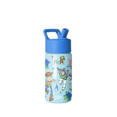Imagem de Simple Modern Garrafa de água Kids Summit com tampa de canudo | Copo isolado de aço inoxidável Disney Toy Story 400 ml para meninos, meninas, escola | Buzz and Woody Adventures