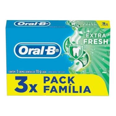Imagem de Creme Dental Oral-b Extra Fresh 3 Unidades 70g