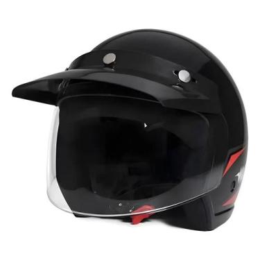 Imagem de Capacete Aberto Wind Tecno Várias Cores, Casco Abs - Taurus, Preto/Ver