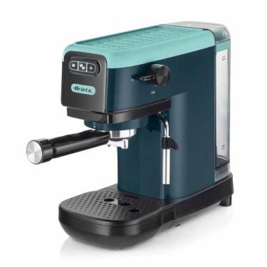 Imagem de Maquina de café ariete slim espresso 1,1l em aço inox 1300w verde aqua