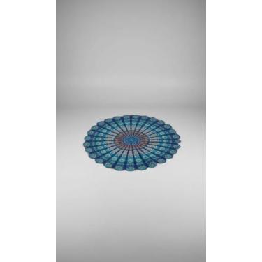 Imagem de Canga Gigante Indiana Mandala Azul 2,30x2,10 - Congratulations Store