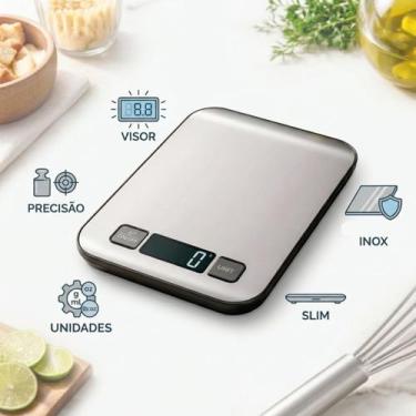 Imagem de Balança Digital Moderna Compacta E Precisa - LCD Alta Precisão - Para 