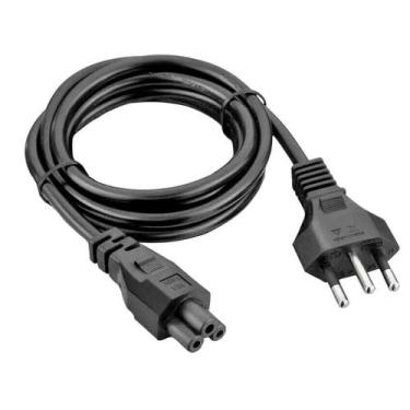 Imagem de Cabo Força Energia Tripolar 3 Pinos Tipo Fonte Notebook Tv Reforçado M
