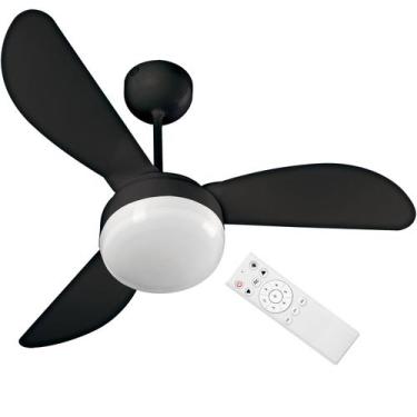 Imagem de Ventilador de Teto Ventisol Fênix Black Inverter Controle Remoto, 6 Ve