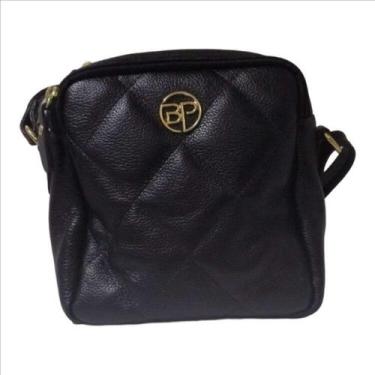 Imagem de Bolsa Brilho Da Pele Couro Feminino - Preto, Preto