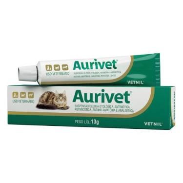 Imagem de Pomada Otológica Aurivet Cães E Gatos 13g Vetnil