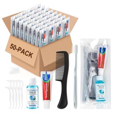 Imagem de Kit de Escova de Dentes Lilingsty para Viagem 50 Unidades Higiene em A