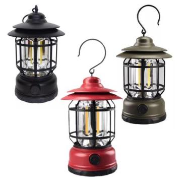 Imagem de Lampião Retro LED Recarregavel USB Tipo C Luminária Portátil - Cosy, V