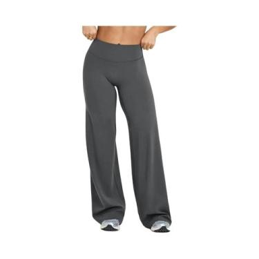 Imagem de Calças De Yoga Femininas Leves E Respiráveis Com Corte Reto, Ajuste So