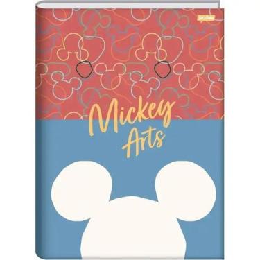 Imagem de Caderno Brochura 1/4 Mickey Arts 80F Capa Dura Jandaia -, Azul