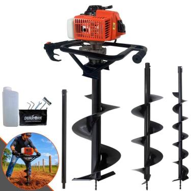 Imagem de Perfurador de Solo DPS623M 62cc com Sistema Easy Start Laranja 3 Brocas 80X10CM 80X20CM 80X30CM e Extensão 60CM