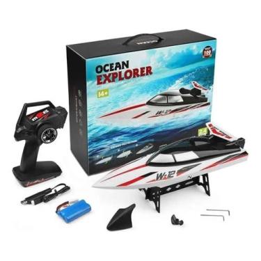 Imagem de Lancha Barco De Controle Remoto 35km/h Wltoys Ocean Explorer