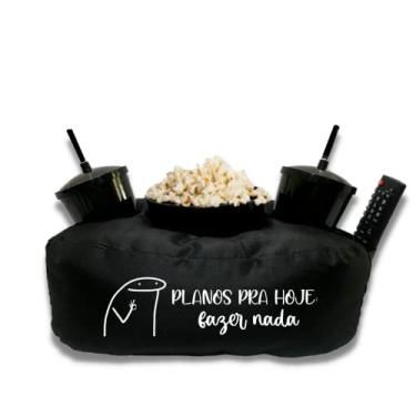Imagem de Almofada Porta Pipoca Casal Planos Para Hoje Cor:Preto