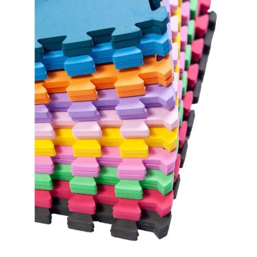 Imagem de Kit 20 Placas Tatame Tapete Eva Infantil 50x50x1cm Bebê - Colorido