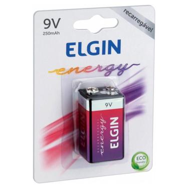 Imagem de Bateria Recarregável Elgin 9V 250mAh Código 82215