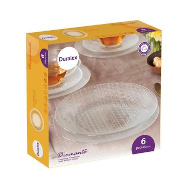 Imagem de Jogo De Pratos Fundo Diamante Duralex Com 6 Peças