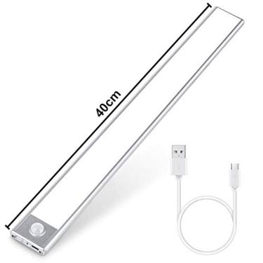 Imagem de Luminária Luz Led Sensor Movimento Recarregavel Armário 40cm