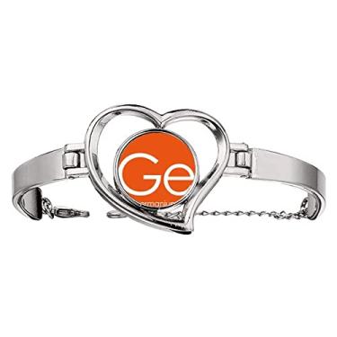 Imagem de N/A N/A Pulseira de Germânio Semetal Tabela de Elementos Chestry Bracelete de Arame Joia de Coração, medium, metal