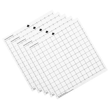 Imagem de Wemay Tapete de corte de substituição Tapete adesivo transparente Cricut com grade de medição de 12 por 12 polegadas para a máquina de plotter 5PCS para Silhouette Cameo Cricut