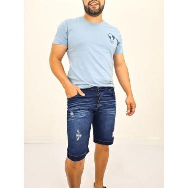 Imagem de Bermuda Jeans Masculina Com Elastano - H3 Denim