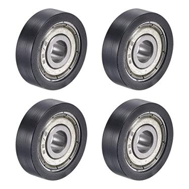 Imagem de 4 PCS Guia Polia Roda Flat Groove 7mm Eixo Furo 27mm Diâmetro Pompa Revestido