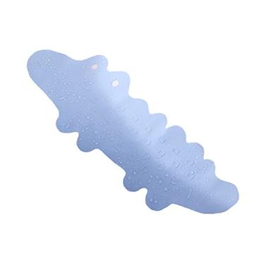 Imagem de SHENGANG Tapete de cozinha antiderrapante de chão tapete de banho ambiental longo chuveiro infantil almofada antiderrapante com ventosa banheira, azul, 95x34 cm