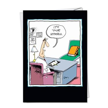 Imagem de NobleWorks Seu apêndice - Cartão de felicitações Get Well com envelope (4,63 x 6,75 polegadas) - 4257