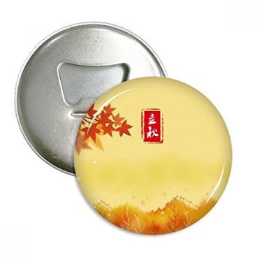 Imagem de Autumn Begins Vinte e quatro termos solares abridor de garrafas ímã de geladeira emblema multifuncional