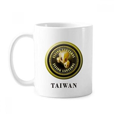 Imagem de Logotipo Taiwan Flying lanternas Caneca Cerâmica Café Porcelana Copos Louça