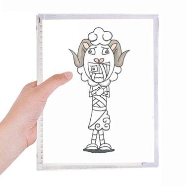 Imagem de Caderno com chapéu de ovelha Hórus Egito Múmia de Hórus e folhas soltas recarregáveis