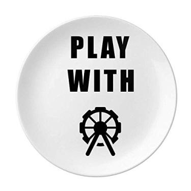 Imagem de Prato decorativo de porcelana para jogo da roda gigante