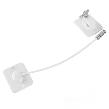 Imagem de Bloqueio Restritor de Cabo, Desbloqueio de Trava de Janela Restritor de Cabo Trava de Segurança Infantil para Geladeiras Portas Gavetas