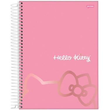 Imagem de Caderno Espiral Hello Kitty Laço Rosa 10 Matérias 160 Folhas - Jandaia