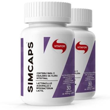 Imagem de Kit Com 2 Simcaps 30 Cápsulas 400 Mg - Vitafor - Probiótico Em Cápsula